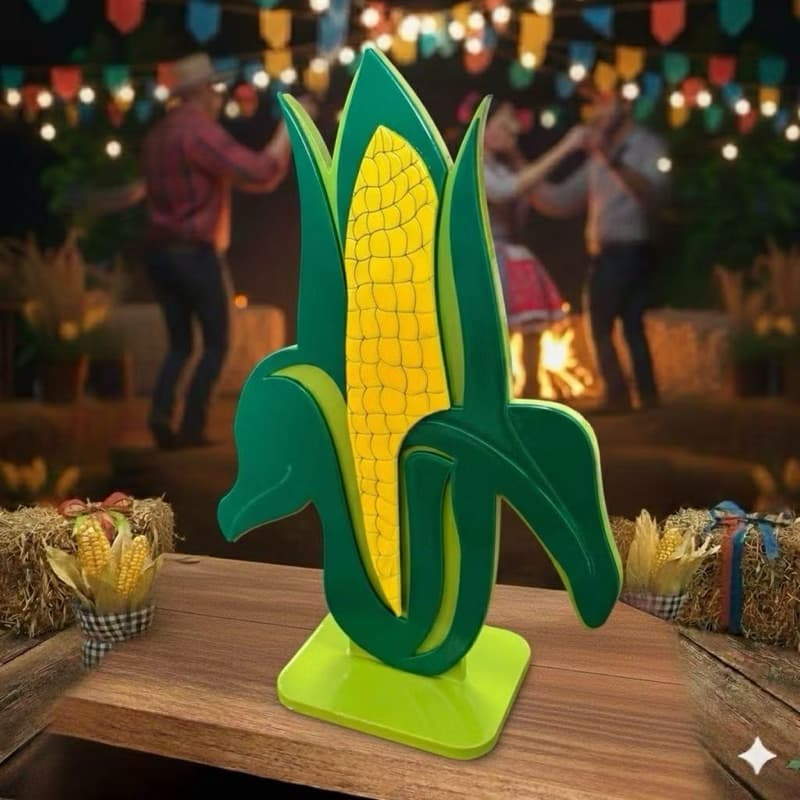 Milho Junino Para Decoração De Ambientes | 26x16 | Em MDF | Unidade | Festa Junina, São João, Caipira | Enfeite