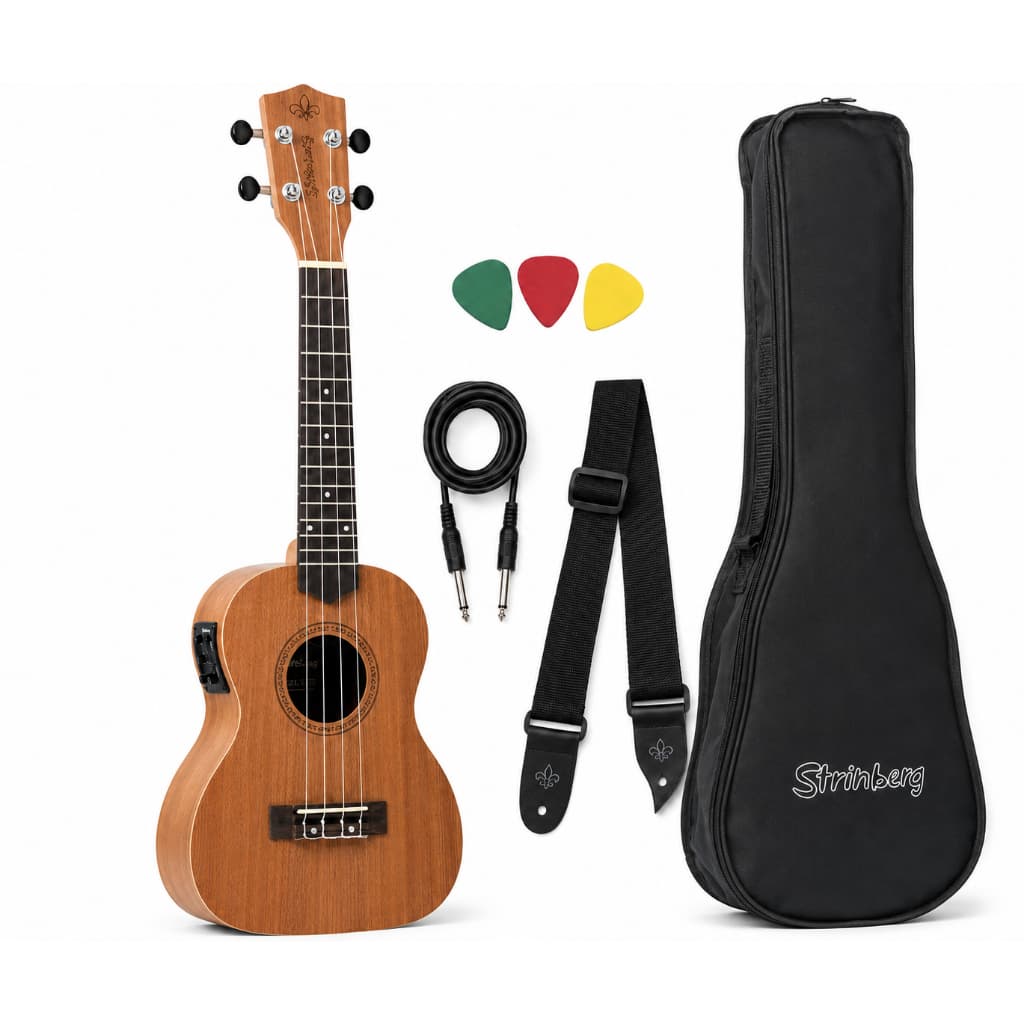 Ukulele Concert Strinberg Uk06ce Eletrico Afinador C/ Bag