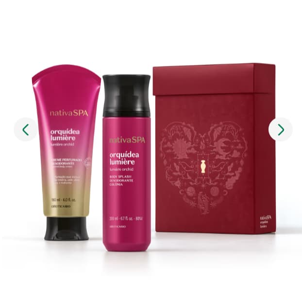 Kit Presente Dia Dos Namorados Nativa SPA Orquidea Lumière (2 itens), O Boticário.