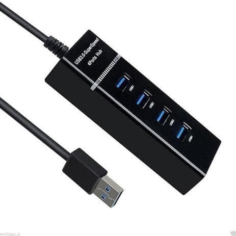 HUB USB 3.0 Cabo 30cm Gbps5 4 Portas Conexão Dados De Alta Qualidade Super Velocidade ONPRIME