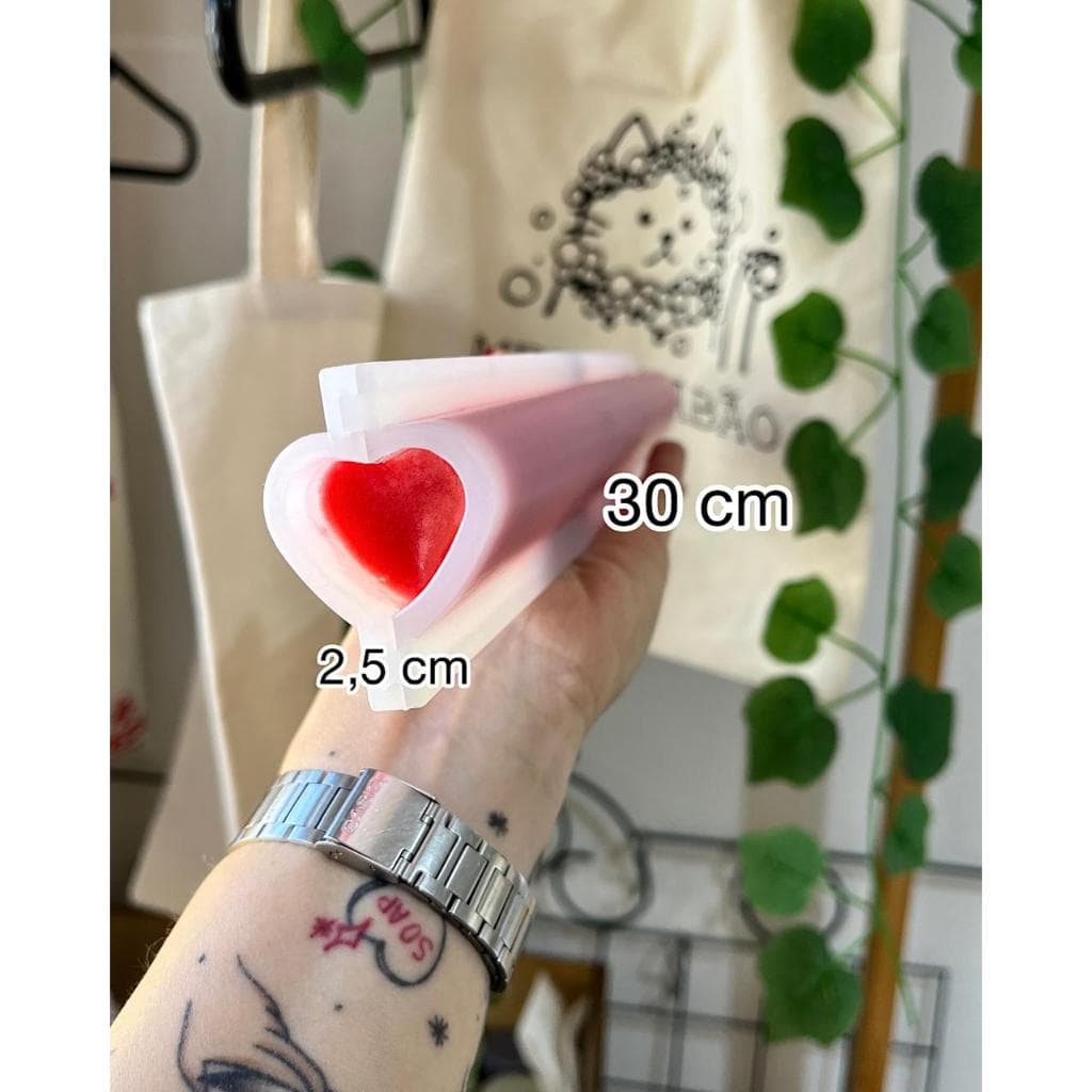Extrusora em silicone CORAÇÃO (bipartido)- 30cm