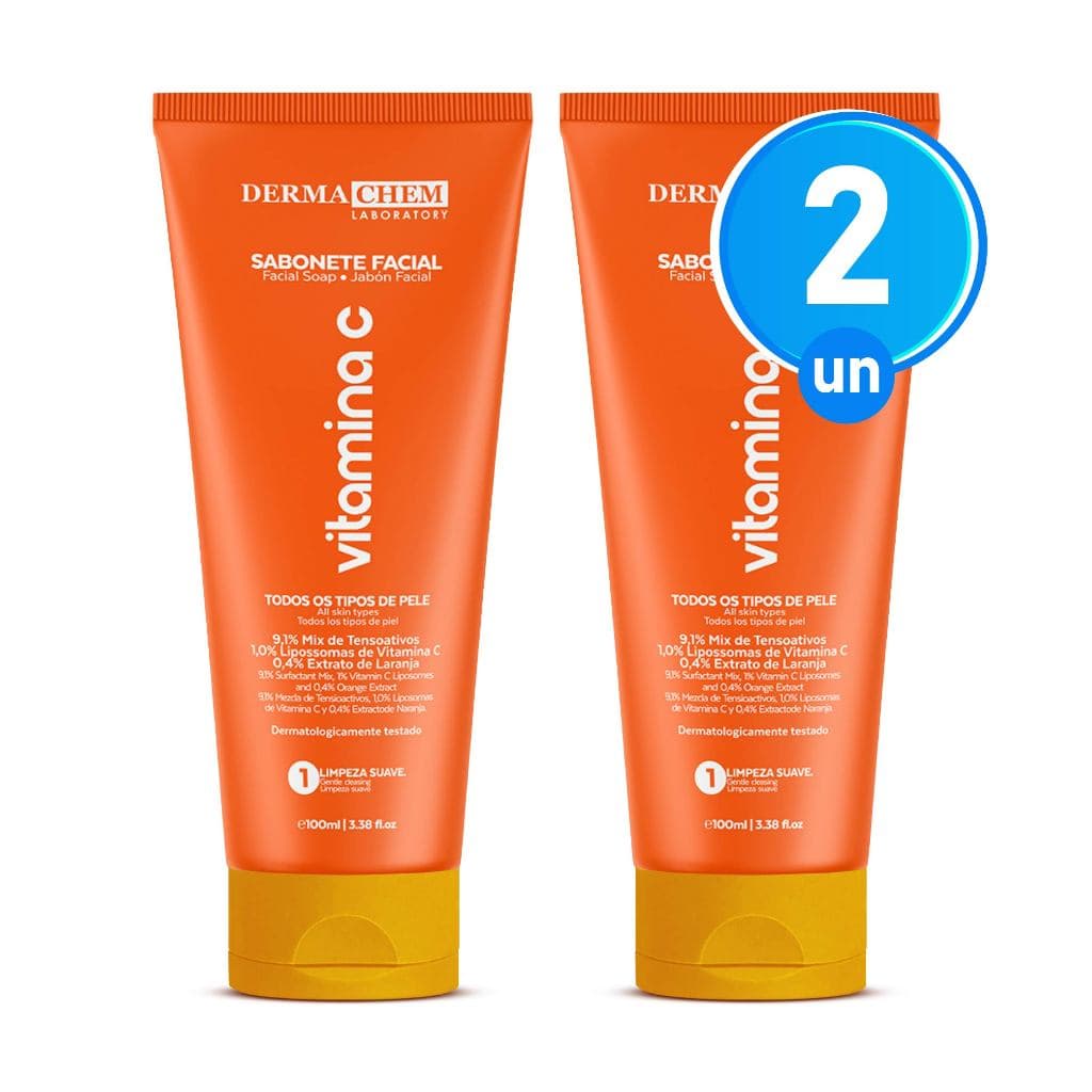 Kit 2 Sabonete Vitamina C Anti-Idade 100ml Dermachem