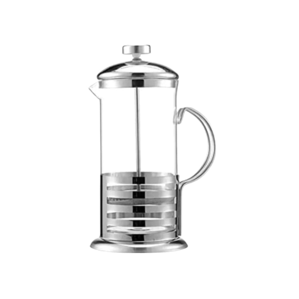 Cafeteira Prensa Francesa de Vidro 350ml Inox Resistente Cremeira