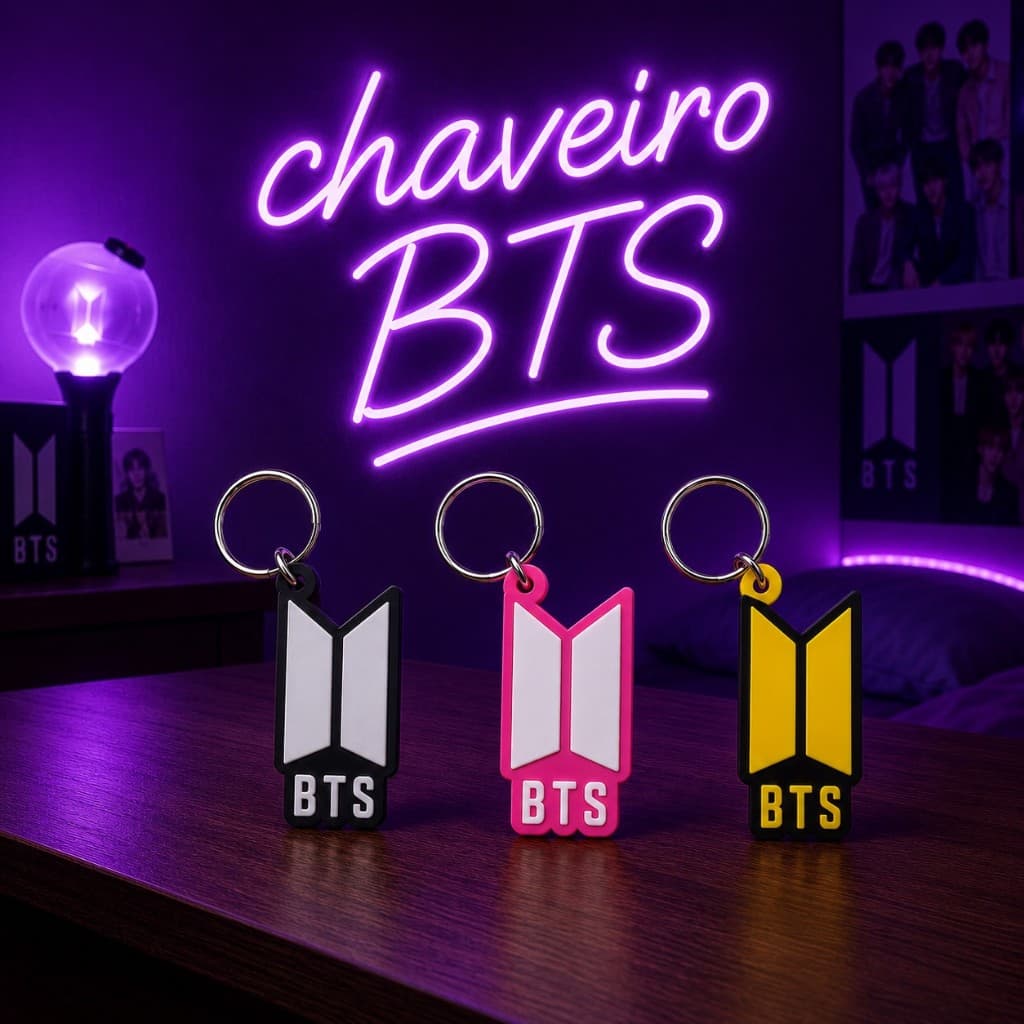 Chaveiro logo BTS Army auto relevo Presentes K-pop, mimos , lembrancinhas arirang