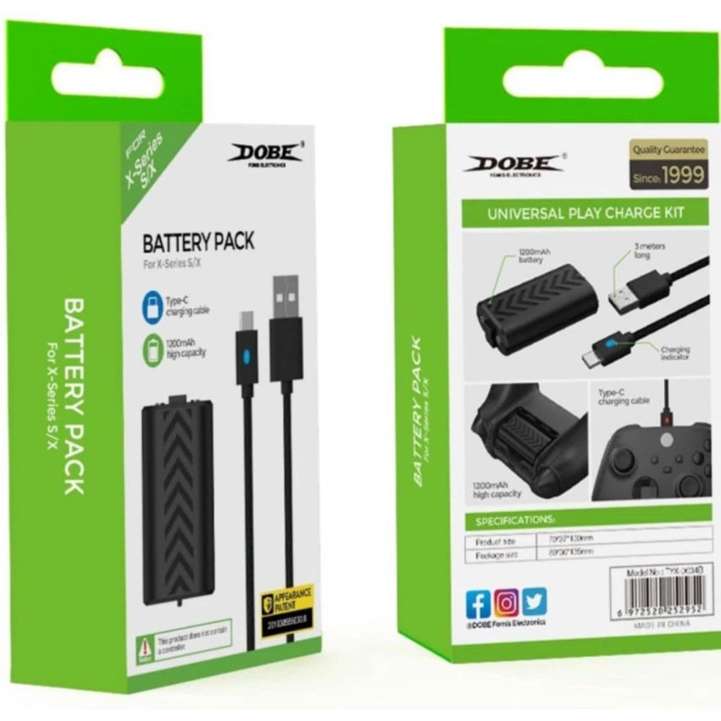 Bateria Recarregável para Controle Xbox Series S/X Dobe com Indicador de Carga