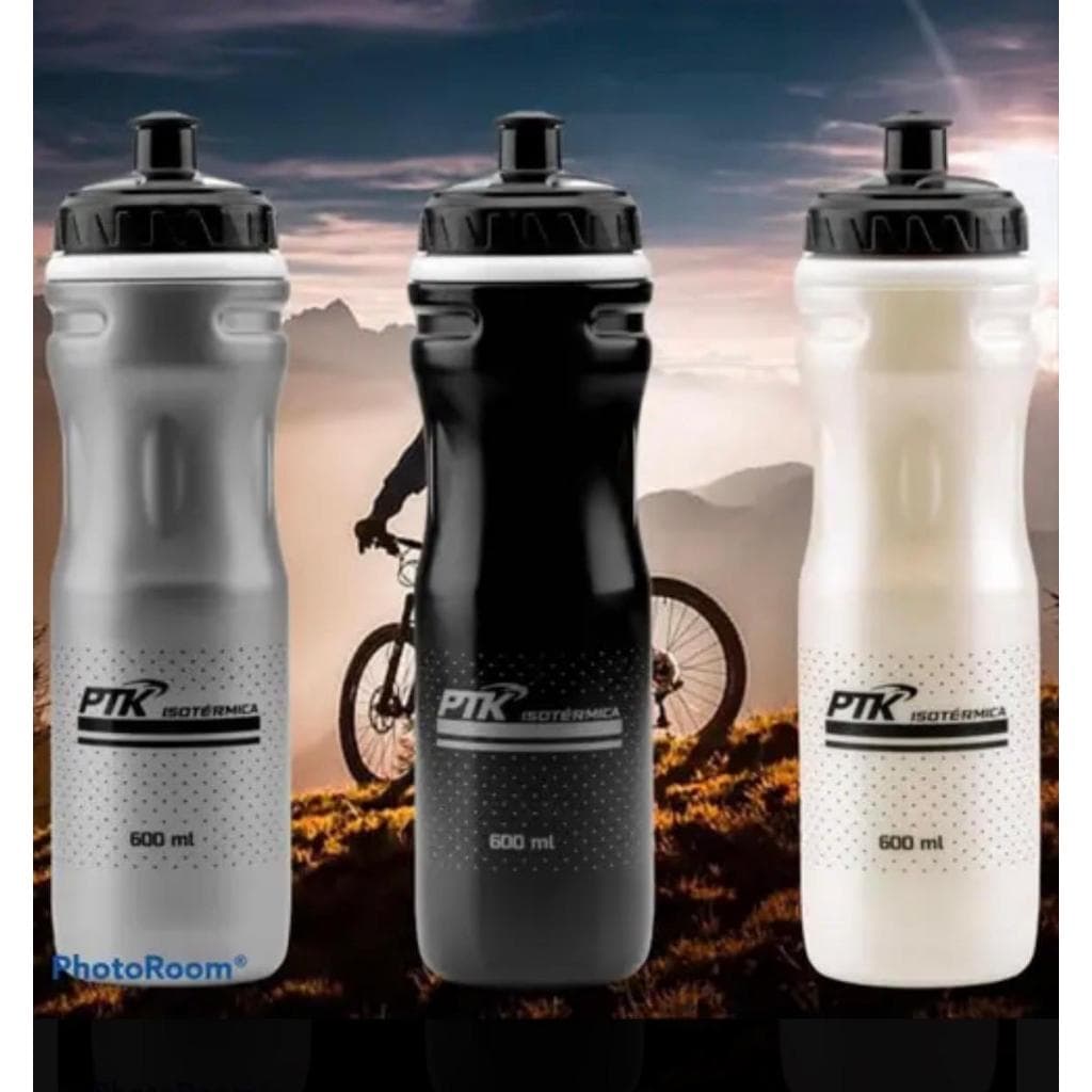 Garrafinha Squeeze Agua Gelada Mtb Bike 600ml Isotérmica