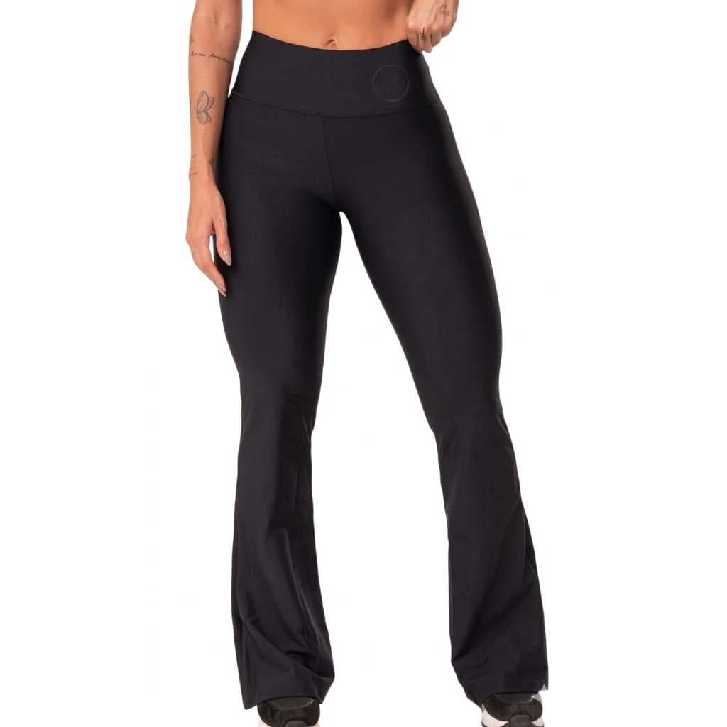 Calça Flare Bailarina Cintura Alta Suplex Zero Transparencia Costura Reforçada Qualidade Premium