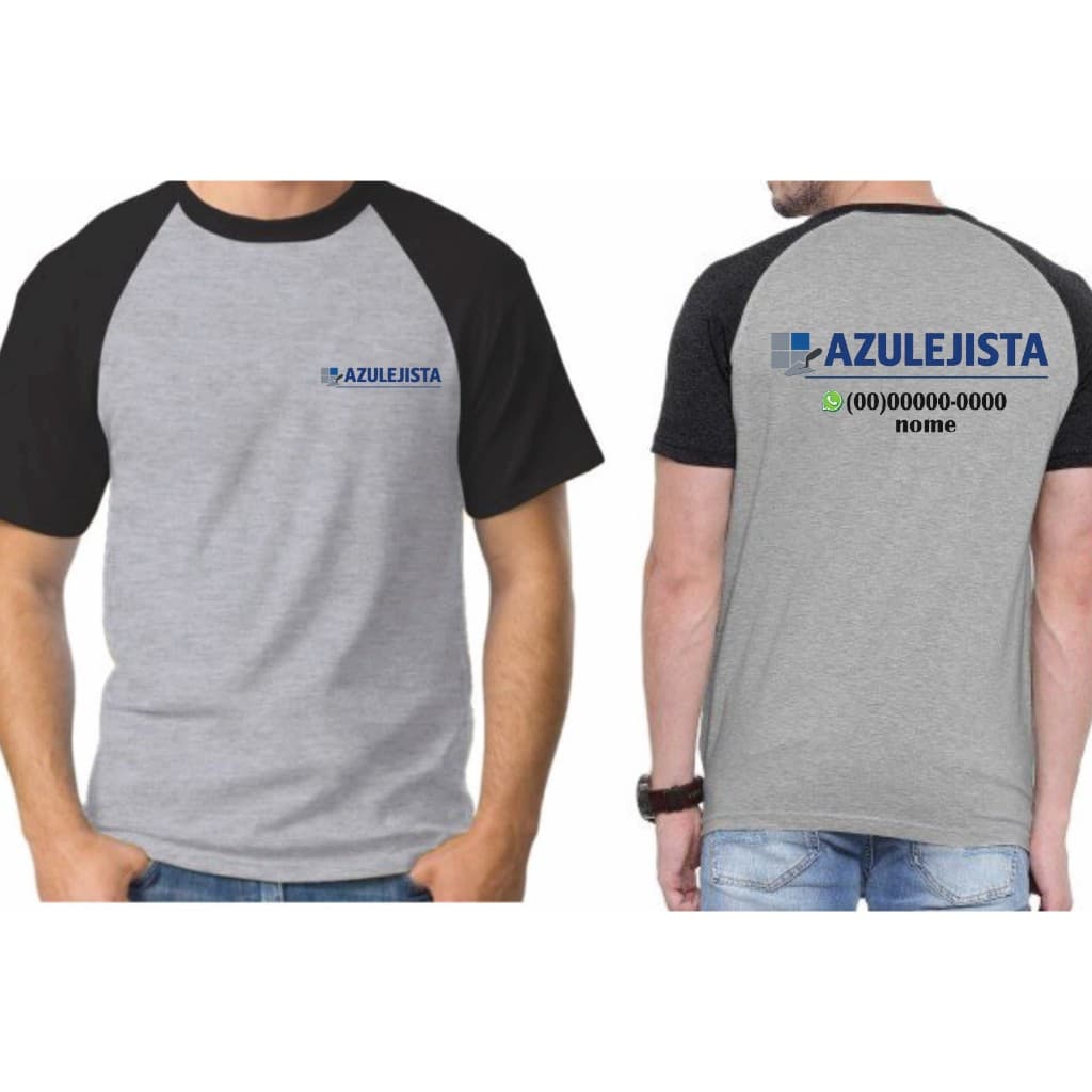Camisa AZULEJISTA UNIFORME PROFISSIONAL NOME E CONTATO