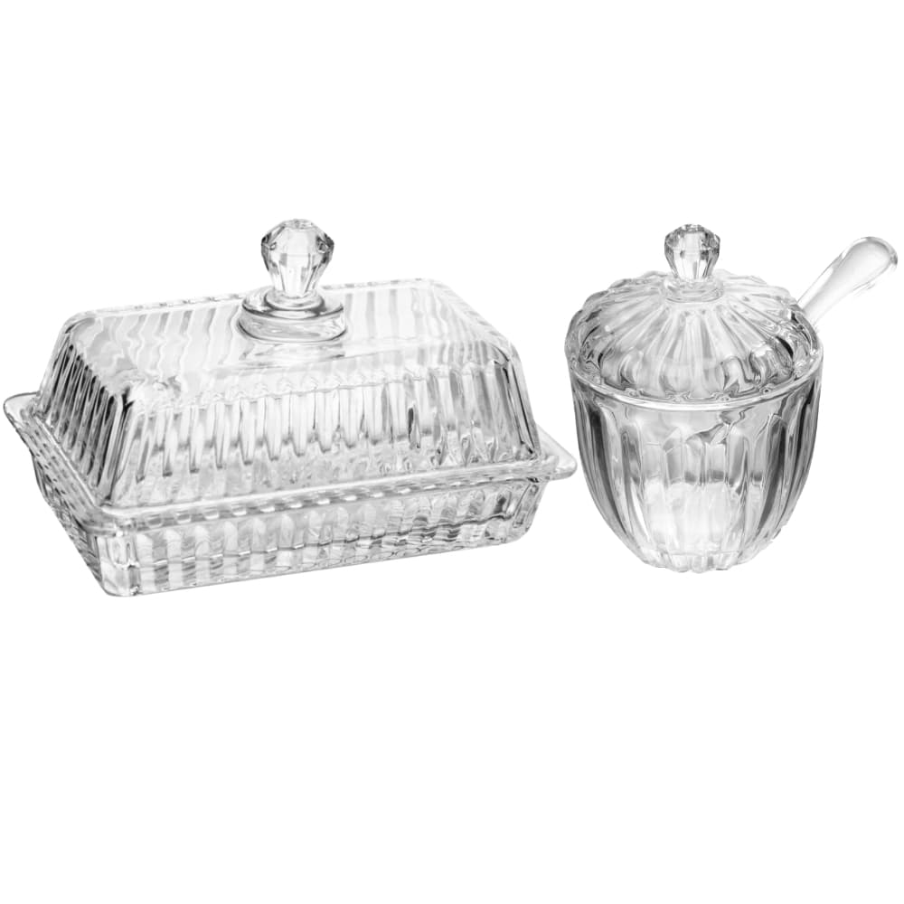 Kit Manteigueira Geneva e Açucareiro Geneva Wolff Sofisticação e Elegância