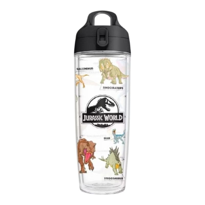 Garrafa Térmica de Água Jurassic Park 600ml com Parede Dupla – Resistente e Estilosa Dinossauros material em acrilico