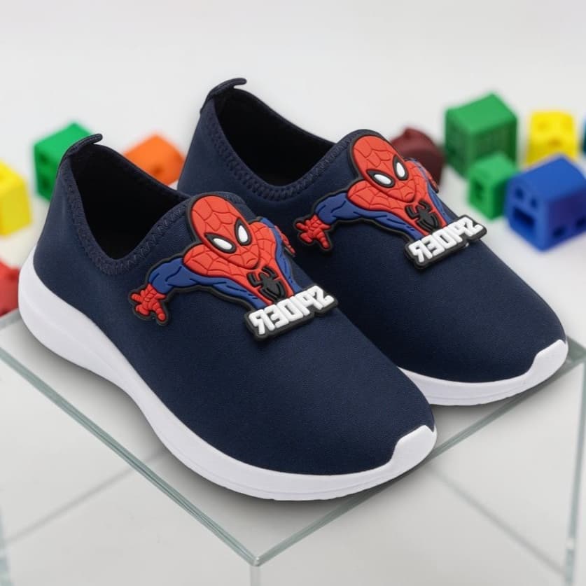 Tênis Infantil Menino Homem Aranha Calce Fácil Confortável Personagens