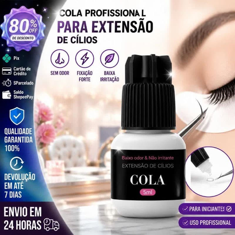 Funmix 5ml Individual Lash Extension Glue for Beginners– Black Odorless Strong Hold Eyelash Adhesive
