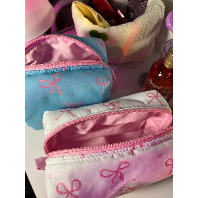 Necessaire Box - Lacinhos Rosa/Azul