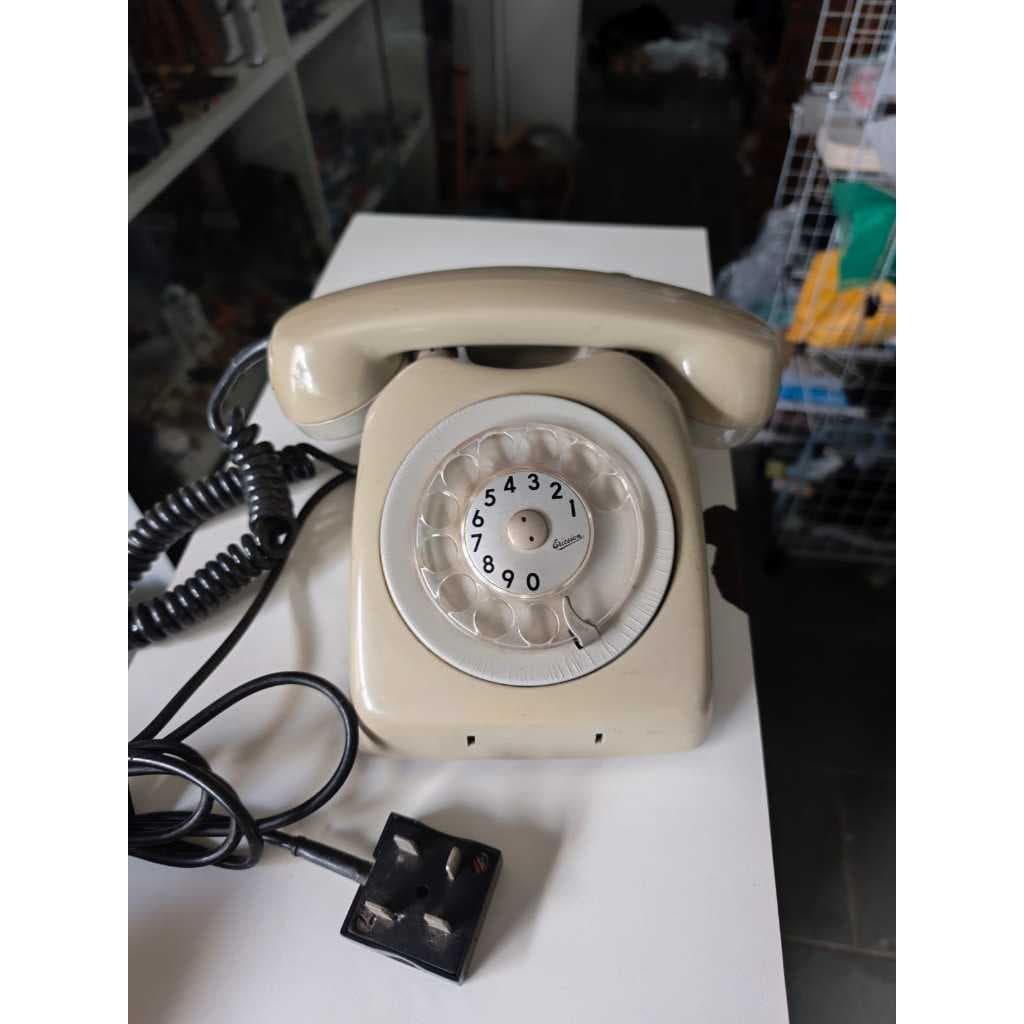 Telefone Antigo Fixo De Disco Ericsson Década 70 80 Relíquia Retrô