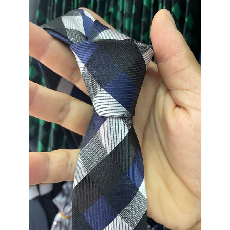 Gravatas Xadrez e Listradas Varias cores Slim 6cm