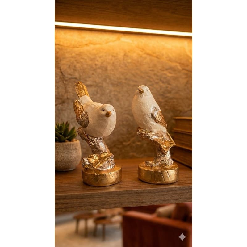 kit 2 Pássaros Decorativo em Cerâmica Home decor / Decoração Sala