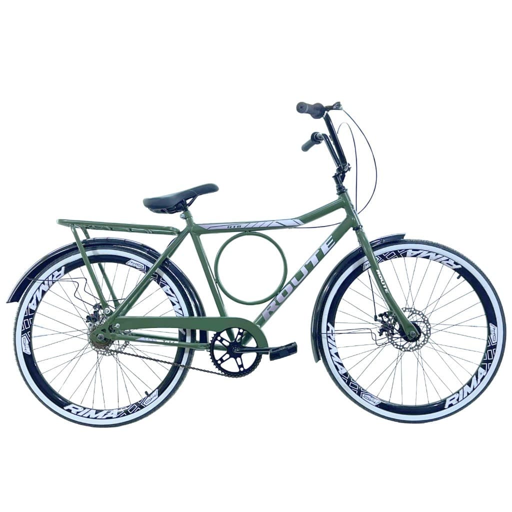 Bicicleta Barra Circular Aro 26 Route Bike – Freio a Disco e Bagageiro