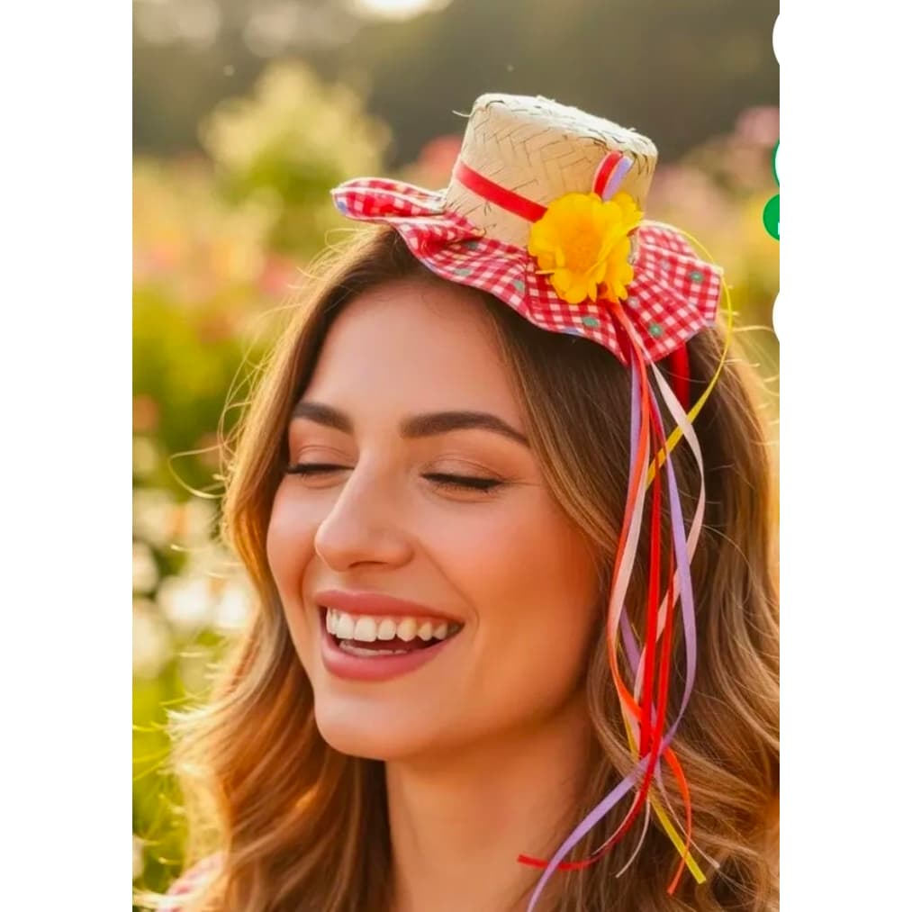 Presilha Chapéu De Cabelo Enfeite Festa Junina