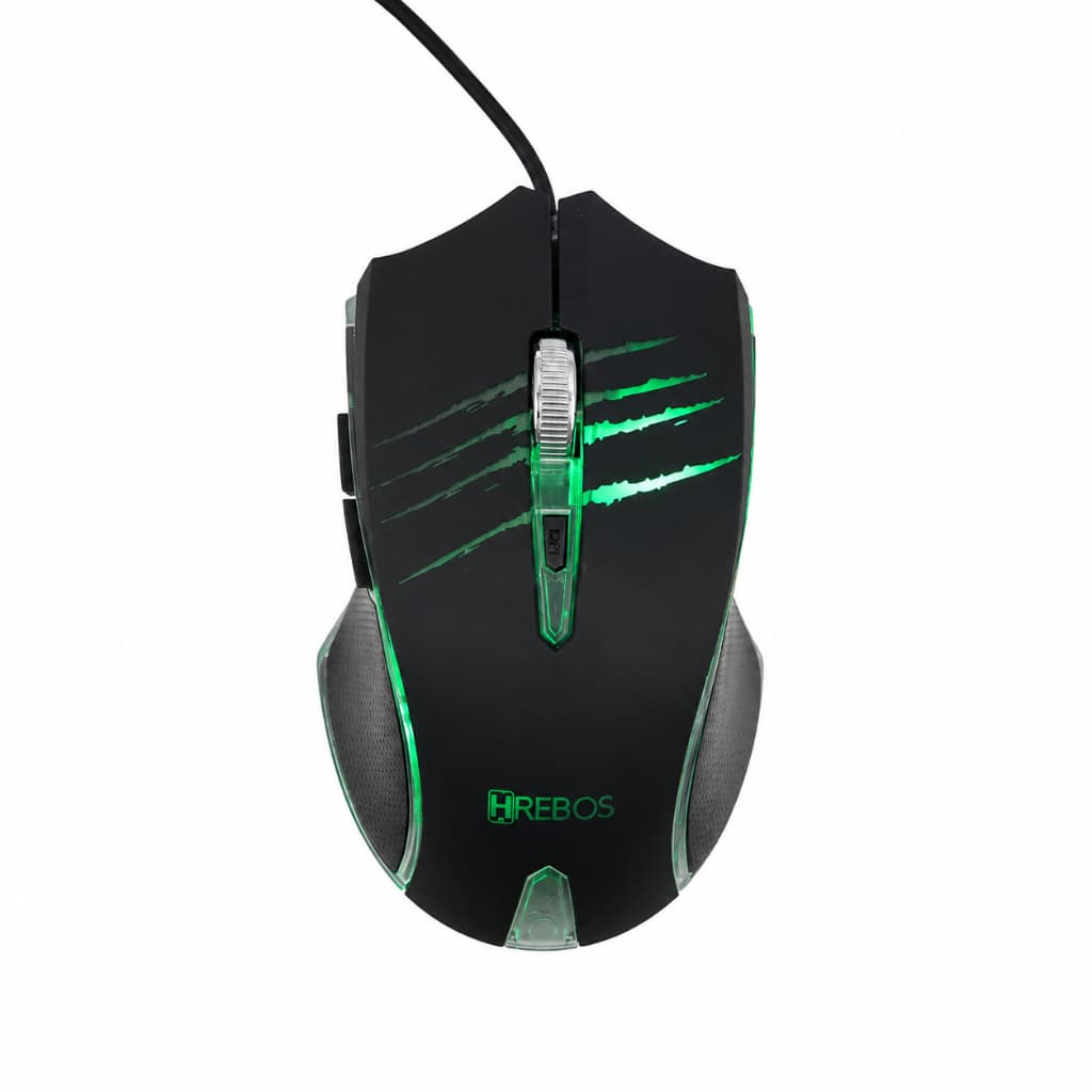 Mouse Gamer Com Fio USB 6 Botões LED RGB Ergonômico Alta Precisão Para PC Notebook