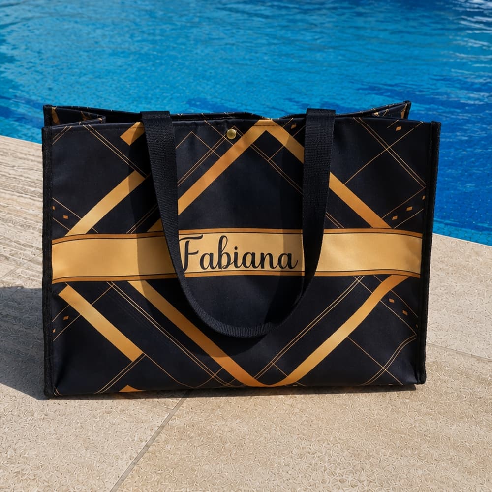 Bolsa Resort | Bolsa de Praia Personalizada com nome, iniciais ou frase, Diversas Estampas