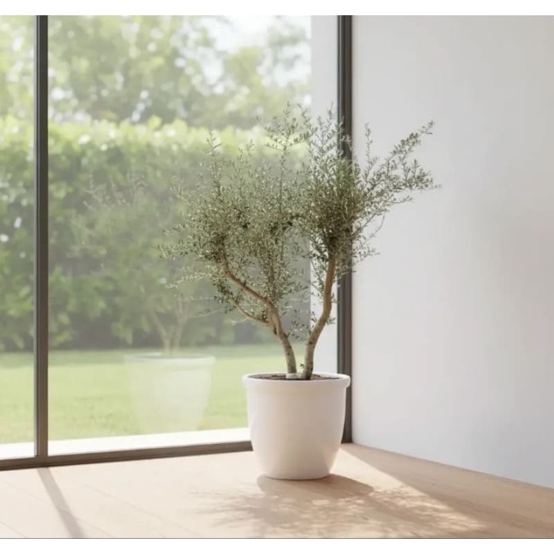 planta oliveira artificial 2 caules  1.40mt o vaso não acompanha