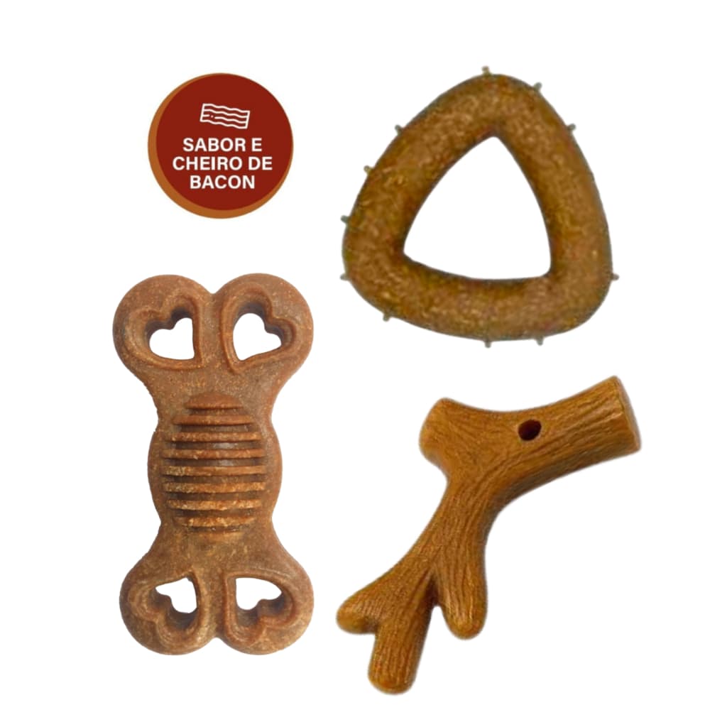 Brinquedo Osso Mordedor Fibra De Trigo Cães Cachorro Limpa Dentes Resistente Alivia Stress