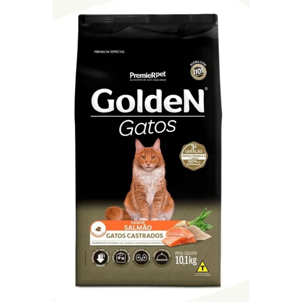 Golden Gatos Castrados Salmão 10,1kg