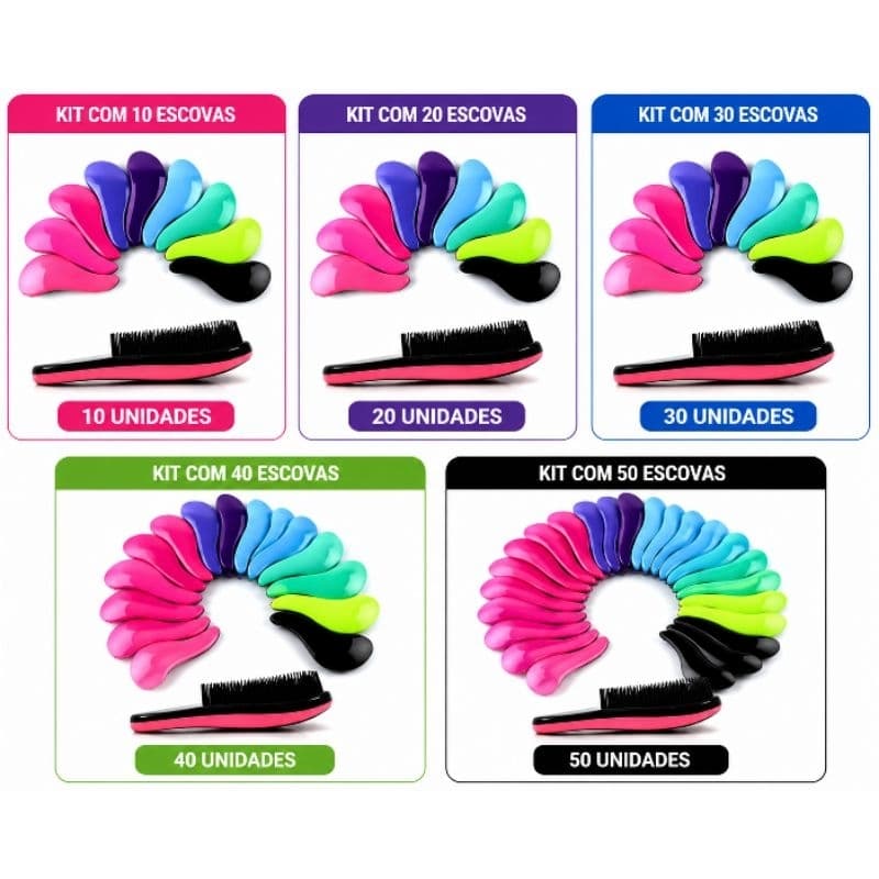 Kit de Escova para cabelo,escova de cabelo,escova Desembaraçadora,escova no atacado,escova, escova barata,escova magica