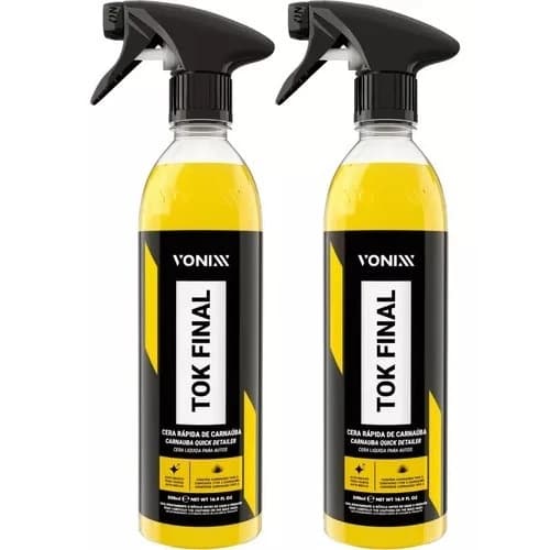 2 Tok Final Vonixx Cera Carnaúba Automotiva Líquida - 500ml