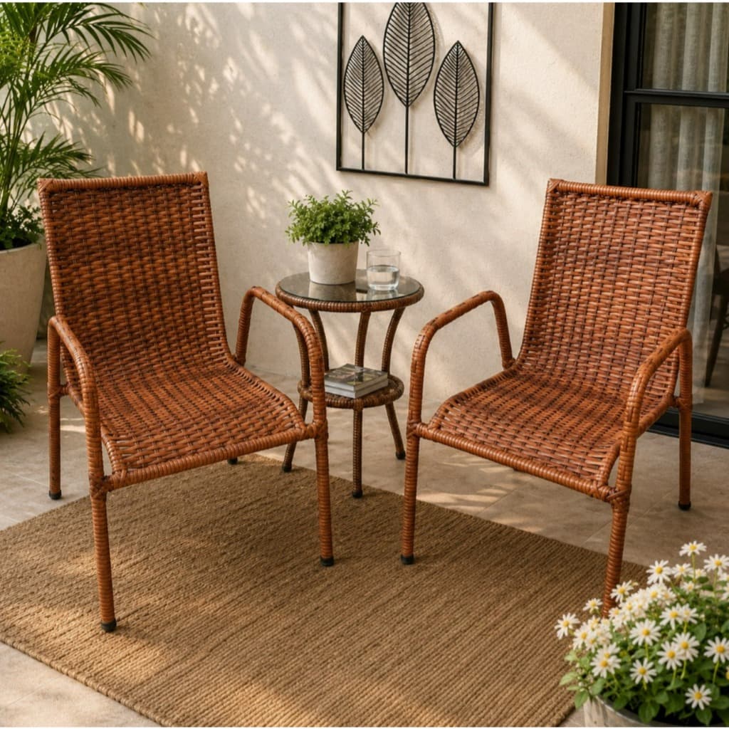 Conjunto de Cadeiras Romana  -  2 Cadeiras de Fibra Sintética  -  Area Gourmet  - Jardim  -  Varanda