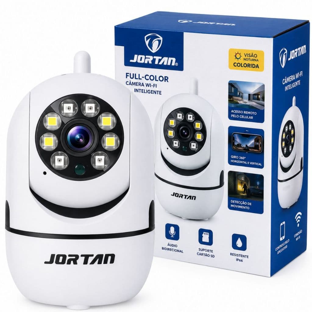 Câmera Ip Wifi Baba Eletrônica Monitor Bebê Visão Noturna App Celular Segurança Casa Alarme Full Hd JT