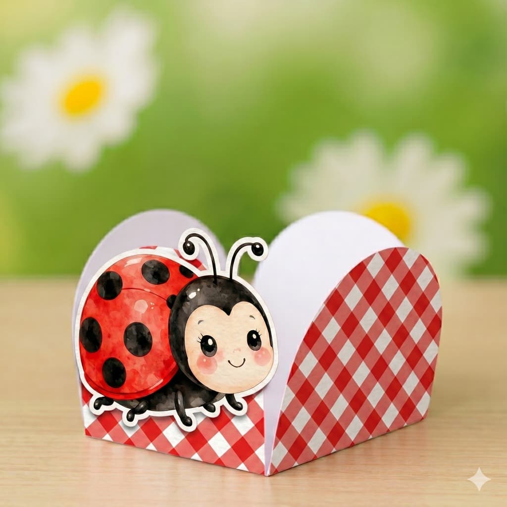 Forminha joaninha para doces - festa personalizada  JARDIM - envio rápido
