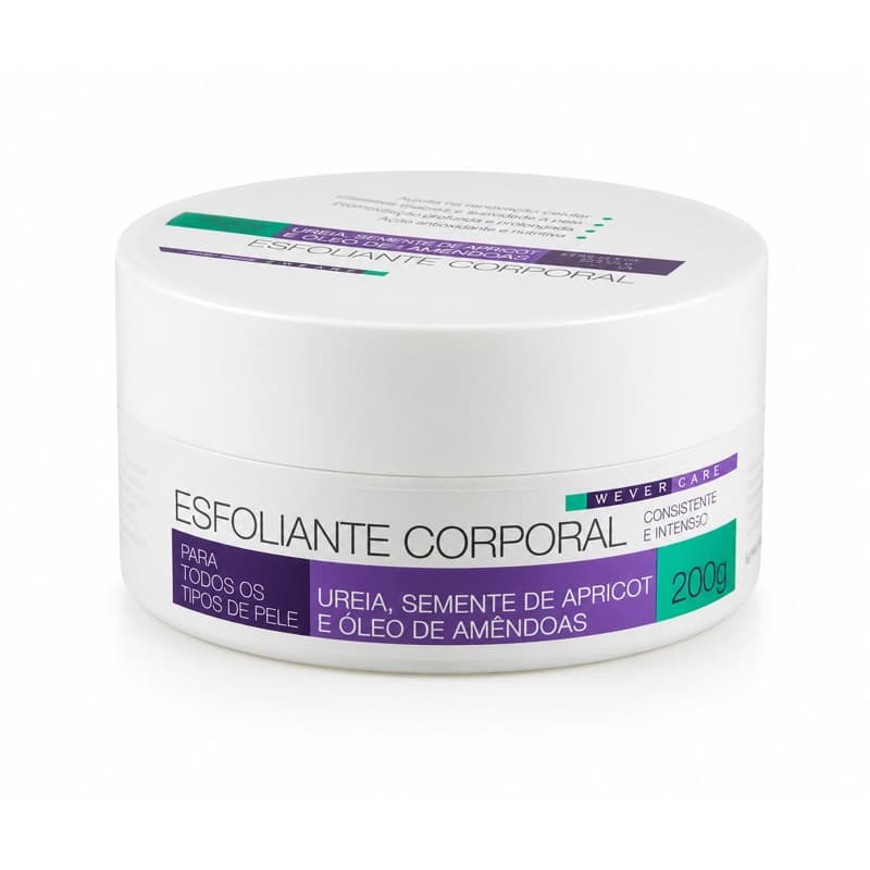 Esfoliante Corporal Wever Care 200g – Ureia, Semente de Apricot e Óleo de Amêndoas