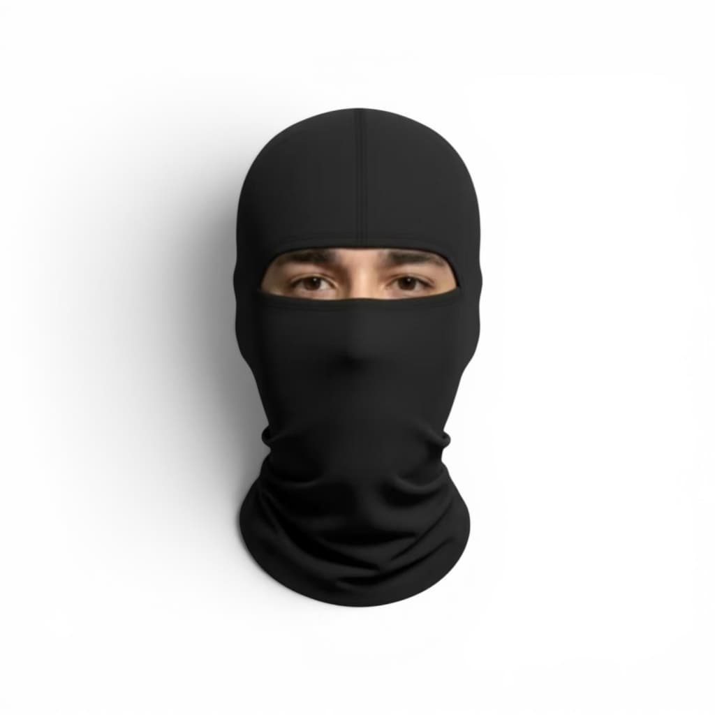 Balaclava Touca Ninja Tática Preta Máscara Facial Moto Bike Pesca Corrida Proteção Total