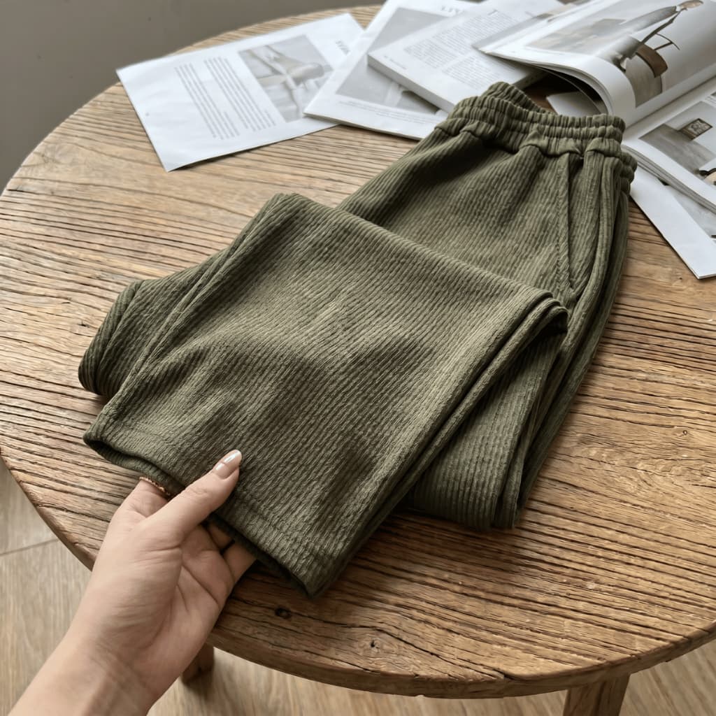 Calça Feminino Wid Leg Pantalona Cintura Alta c/Elástico Anarruga