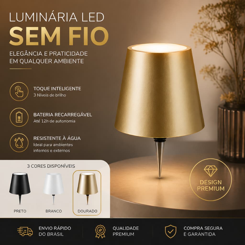 Lâmpada de Garrafa de Vinho 7 Cores RGB Regulável por Toque, Recarregável Portátil para Mesa de Bar
