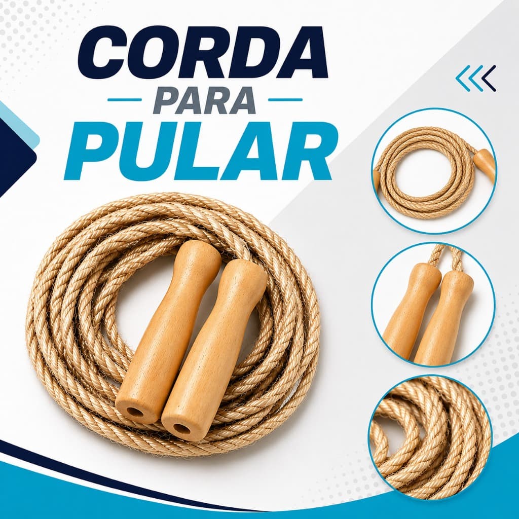 Pula Corda Infantil em Sisal Corda de Pular Brinquedo Infantil
