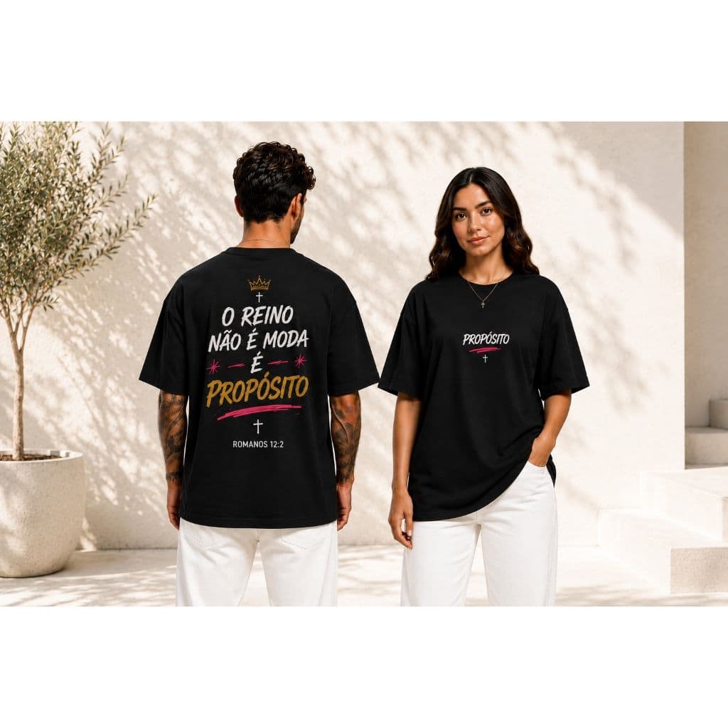 Kit Casal Camiseta Oversize Algodão Premium Estampada Masculina Feminina Streetwear Moda Urbana Confortável