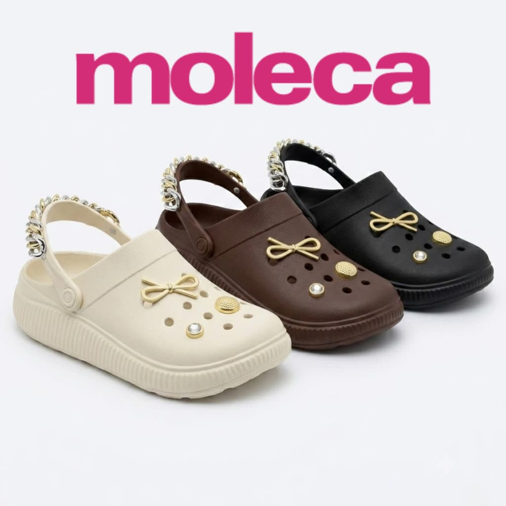 Babuche Feminina Moleca Clog Confortável Leve Calce Fácil Casual Dia a Dia Macia Original