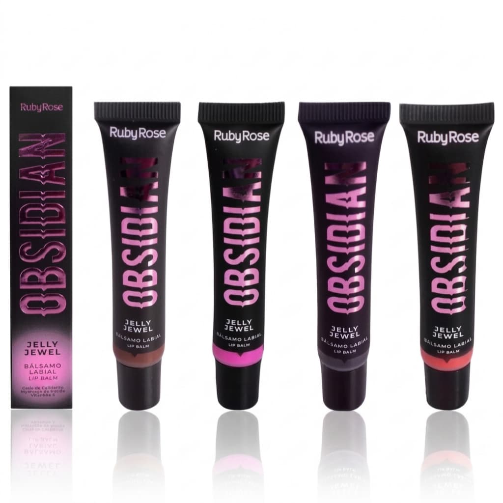 Lip Balm Jelly Jewel Obsidian Ruby Rose Hidratante Labial Com Cor Brilho Natural