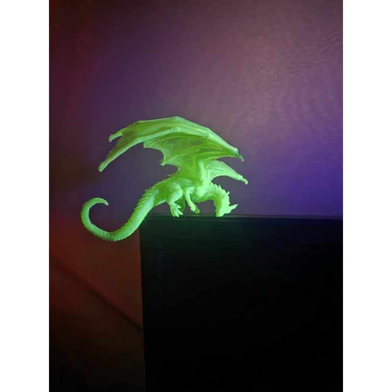 Dragão 3D Porta Monitor – Suporte Decorativo Geek – Impressão 3D Premium