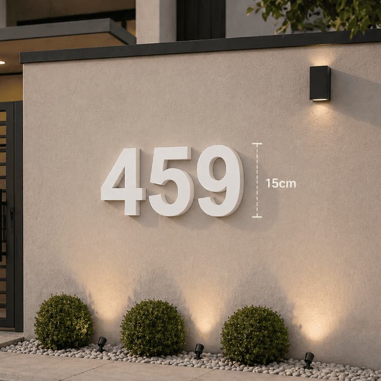 Kit 4 Números Residenciais PVC Expandido 3D | Placa Moderna para Casa, Portão e Fachada | Fácil Instalação Envio Full