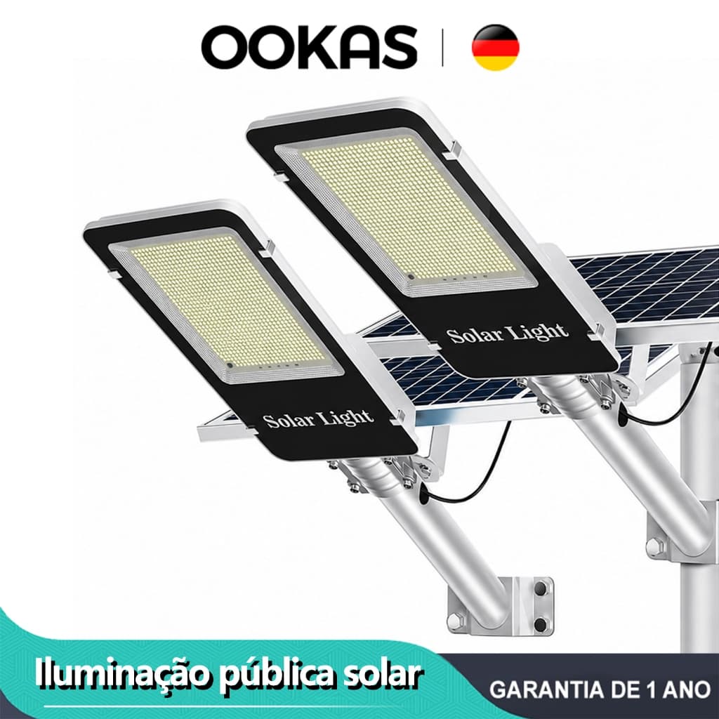 OOKAS Super Brilhante 150000W luz Solar LED Postes De Iluminação Extragrandes À Prova D'água IP67 Para Iso Externo