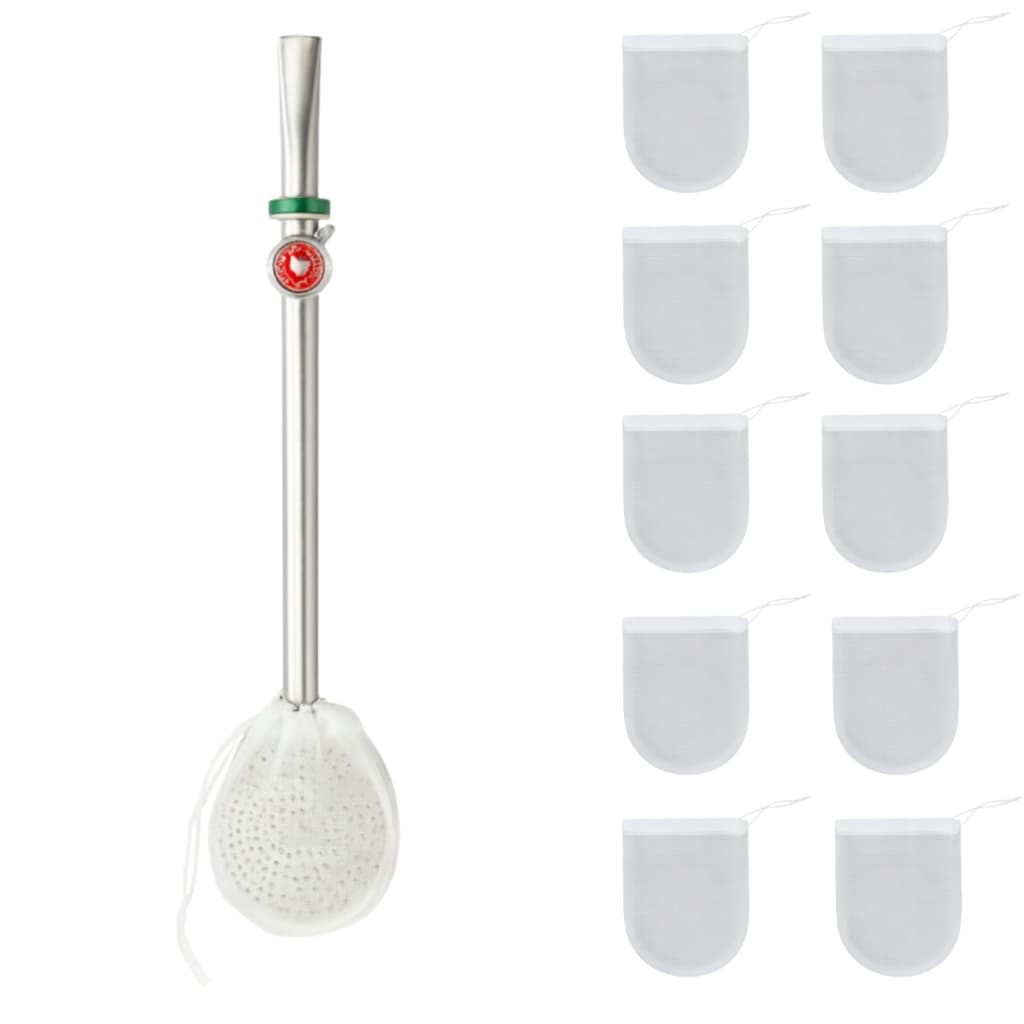 Kit 10 Filtros Para Bomba De Chimarrão Tereré Com Cordão