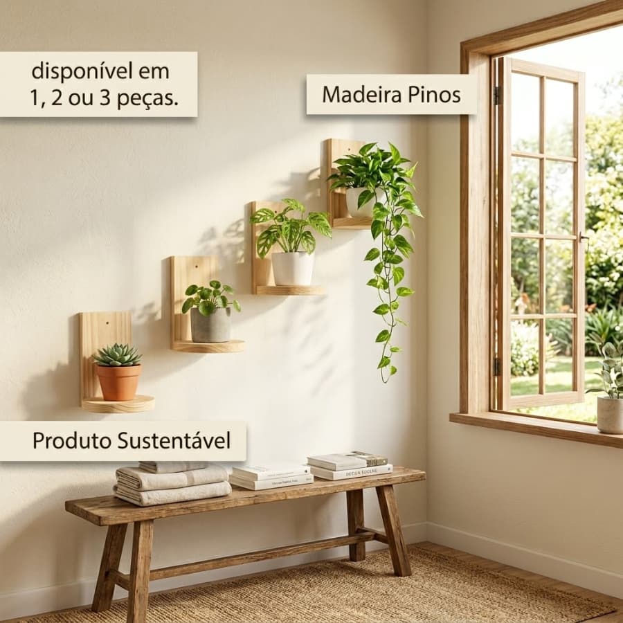 Suporte Pendurar Vaso Jardim Vertical Suporte Para Plantas de Parede Artesanal