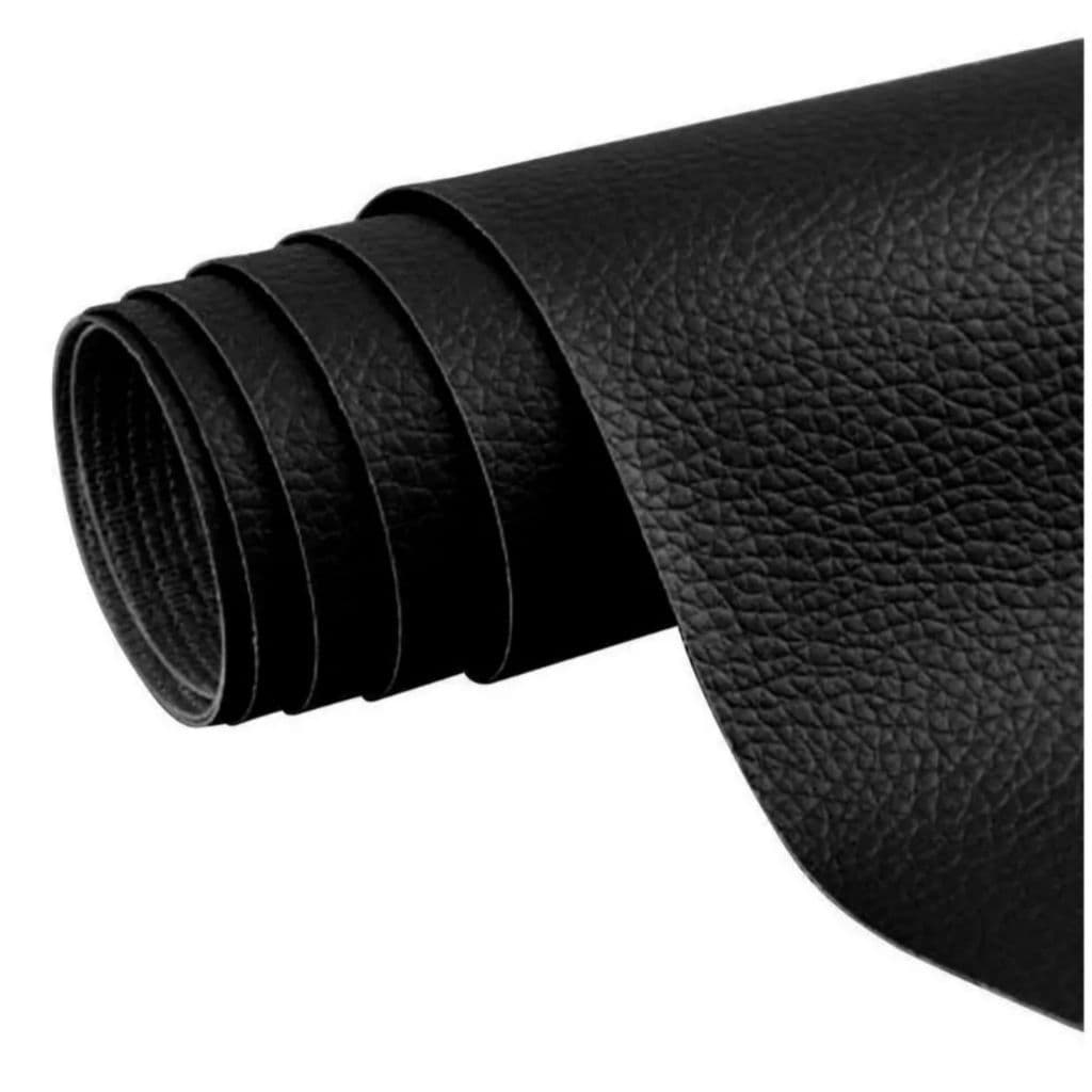 Adesivo Revestimento Couro Preto 50 x 137 Cm Reparo e Revestimento Sofá Bolsas Carro Cadeiras Móveis