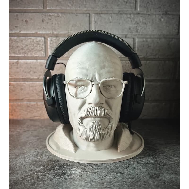 Suporte Para Headset Gamer Decorativo Personagem Geek Fone Ouvido Mesa Setup Decoração WALTER WHITE