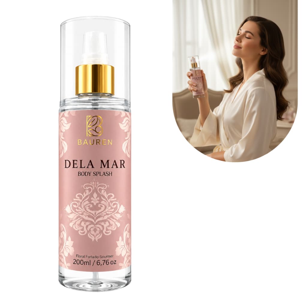 Body Splash Bauren Perfume Feminino Della Mar Elegante 200ml Fragrância Sofisticada