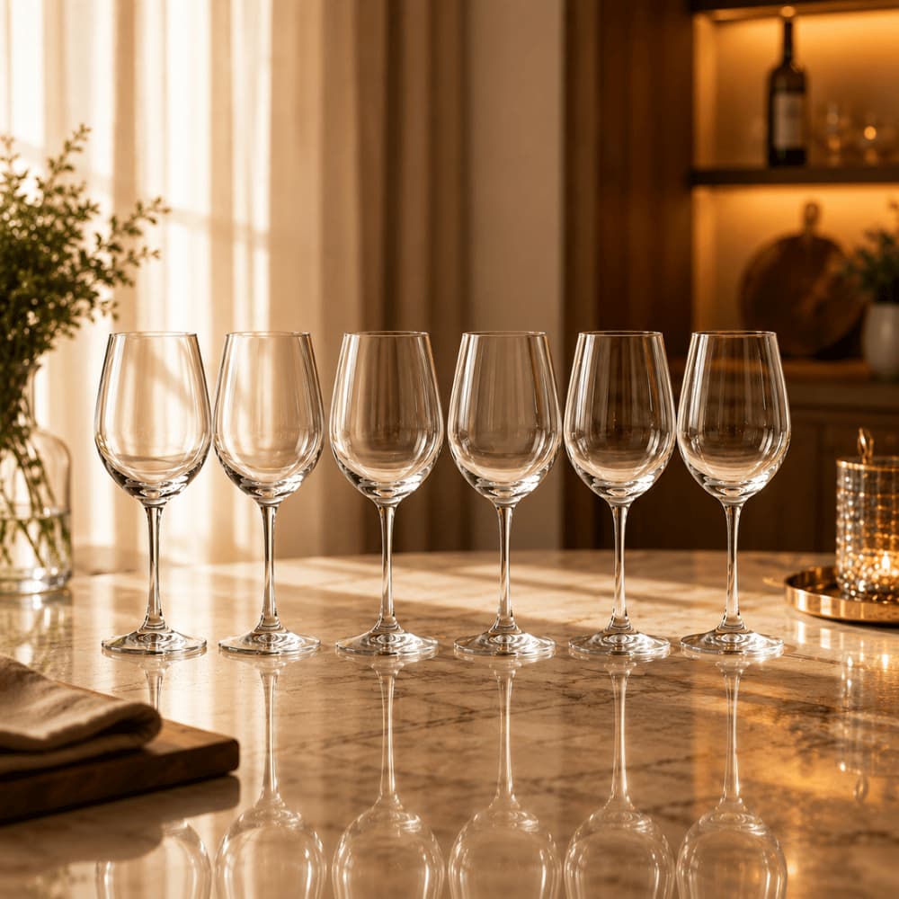 Jogo 6 Taças De Cristal 440ml ou 615ml Vinho Água Drinks Coquetéis Mesa Posta Elegante Conjunto Kit