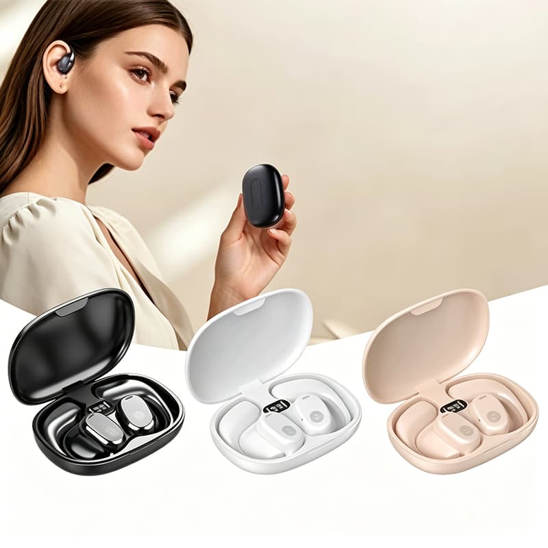 Fone TWS Bluetooth 5.3, Esportivo, IPX Waterproof, Noise Cancelling, LED Charging Case - B8